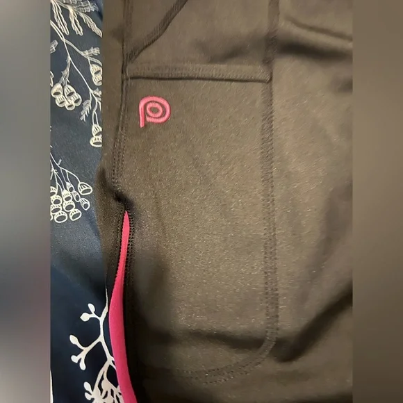 Pop Fit Piper Sweet Ruby Women's Leggings Black and Dark Pink - Picture 2 of 6